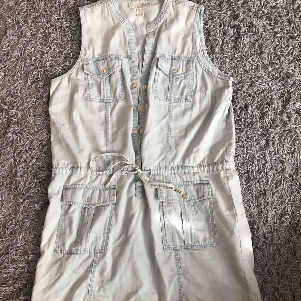 Michael Kors chambray light wash dress